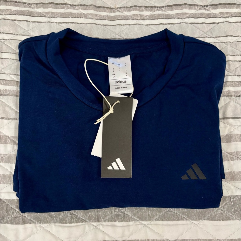 Adidas Mens Navy Blue Large Axis Tee 3.0 - Picture 7 of 7